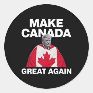 Kanada wieder groß machen Trump Kanadische Flagge Runder Aufkleber