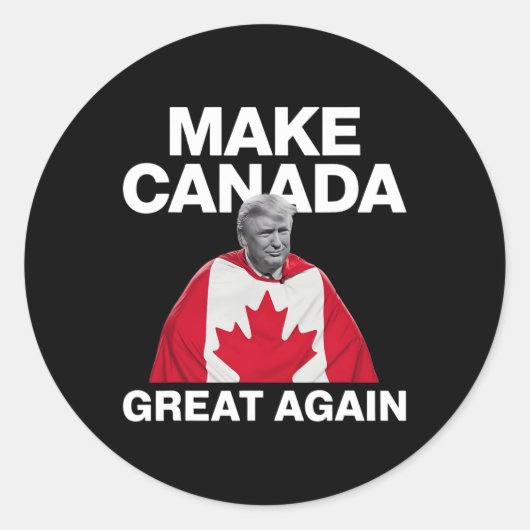 Kanada wieder groß machen Trump Kanadische Flagge Runder Aufkleber (Vorderseite)