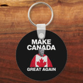 Kanada wieder groß machen Trump Kanadische Flagge Schlüsselanhänger (Vorderseite)