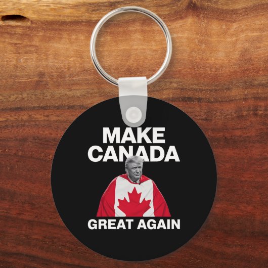 Kanada wieder groß machen Trump Kanadische Flagge Schlüsselanhänger (Vorderseite)