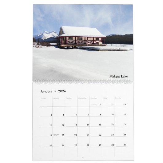 Kanada Winter Wonderland 2026 Kalender (Jan 2026)