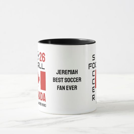 KANADA World Football Individuelle Name 2026 JEDES Tasse (Zentrum)
