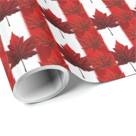 Kanada Wrapping Paper Canada Flag Souvenir Paper Geschenkpapier (Rolleneckpunkt)