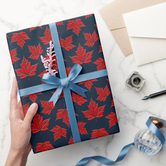 Kanada Wrapping Paper Canada Mapsleaf Paper Geschenkpapier (Schenken)