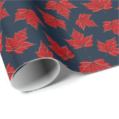 Kanada Wrapping Paper Canada Mapsleaf Paper Geschenkpapier (Rolleneckpunkt)