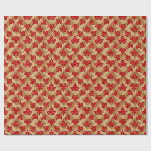 Kanada Wrapping Paper Canada Mapsleaf Paper Geschenkpapier (Flach)