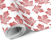 Kanada Wrapping Paper Canada Mapsleaf Paper Geschenkpapier (Rolleneckpunkt)