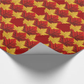 Kanada Wrapping Paper Canada Mapsleaf Paper Geschenkpapier (Ecke)