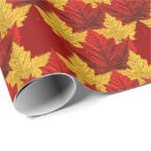 Kanada Wrapping Paper Canada Mapsleaf Paper Geschenkpapier (Rolleneckpunkt)