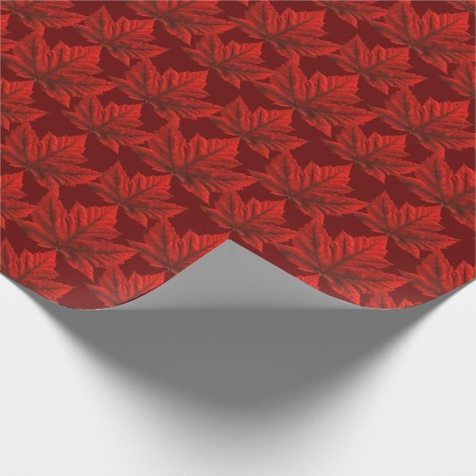 Kanada Wrapping Paper Mapsleaf Souvenir Paper Geschenkpapier (Ecke)