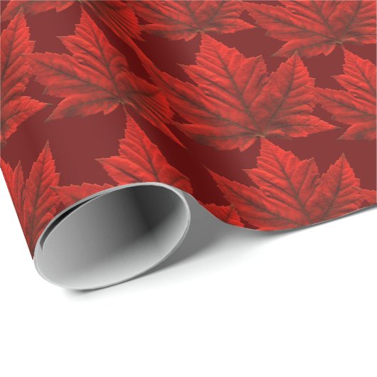Kanada Wrapping Paper Mapsleaf Souvenir Paper Geschenkpapier (Rolleneckpunkt)