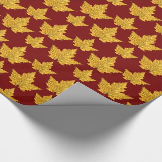 Kanada Wrapping Paper Mapsleaf Souvenir Paper Geschenkpapier (Ecke)