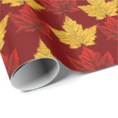 Kanada Wrapping Paper Mapsleaf Souvenir Paper Geschenkpapier (Rolleneckpunkt)