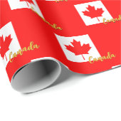 Kanada Wrapping Paper, Red, Canadian Flag Patriots Geschenkpapier (Rolleneckpunkt)