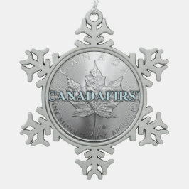 KANADAFIRST SCHNEEFLOCKEN Zinn-Ornament