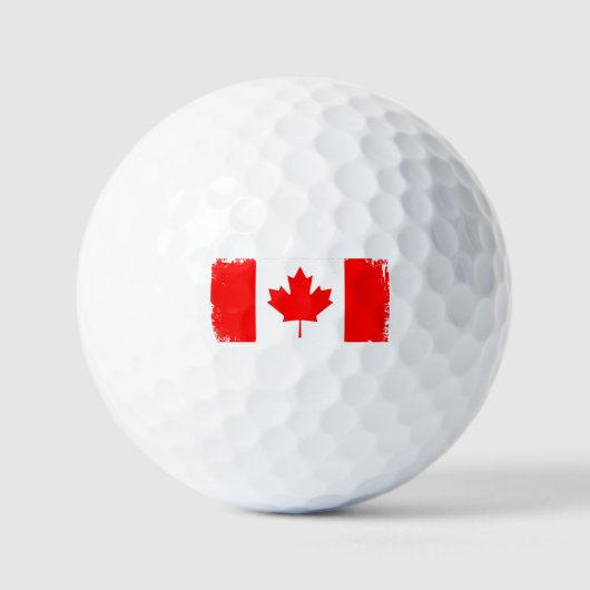 Kanadaflagge abgenutzt golfball (Vorderseite)