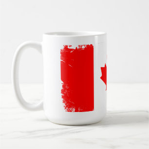 Kanadaflagge abgenutzt  kaffeetasse