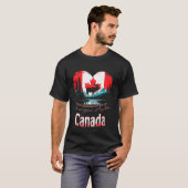 Kanadaflagge Herz T-Shirt (Vorne ganz)