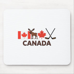 Kanadaflagge Kanadisches Ahornblatt Hirsch Eishock Mousepad