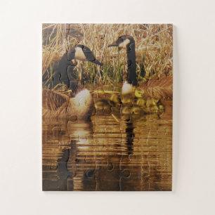 Kanadagans-Familie Süße Babys Gössel Gänse Puzzle