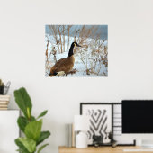 Kanadagans im Schnee Poster (Heimbüro)