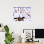 Kanadagans im Schnee Poster (Heimbüro)