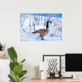 Kanadagans im Schnee Poster (Heimbüro)