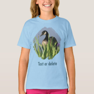 Kanadagans-Schwertlilien-Tierkunst  T-Shirt