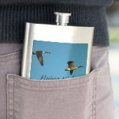 Kanadagänse im Flug Flachmann (Beispiel)