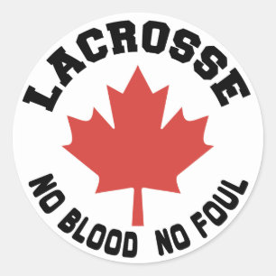 Kanadalacrosse-Kanadier Runder Aufkleber