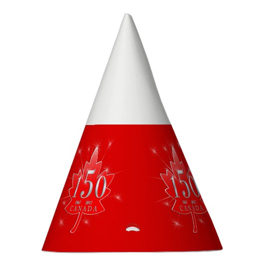 Kanadas 150. Ahornblatt u. Feuerwerks-Feier Partyhütchen (Rechts)