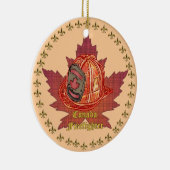 Kanadas Ahornleaf Feuerwehrschmuck Keramikornament (Rechts)