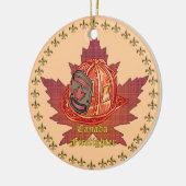Kanadas Ahornleaf Feuerwehrschmuck Keramikornament (Links)