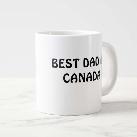 Kanadas Bester Vater, individualisiertes Geschenk Jumbo-Tasse (Vorderseite Rechts)