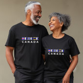 Kanadas blaue Flags dunkle Farbe T-Shirt