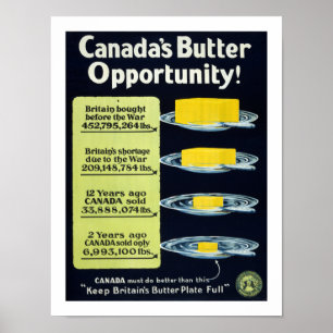 Kanadas Buttermöglichkeit (weiß) Poster