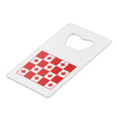 Kanadas Farbe des roten Ahornblattes Geldbeutel Flaschenöffner (Vorderseite Schrägansicht)