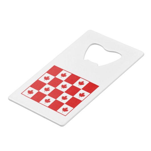 Kanadas Farbe des roten Ahornblattes Geldbeutel Flaschenöffner (Rückseite Schrägansicht)