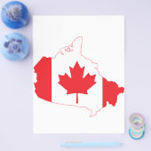 Kanadas Flag Karte (Einzeln)