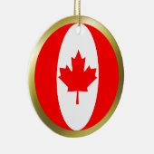 Kanadas Flaggenverzierung Keramik Ornament (Rechts)