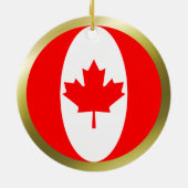Kanadas Flaggenverzierung Keramik Ornament (Hinten)