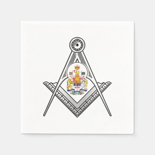 Kanadas Freimaurerzeichen Serviette (Vorderseite)