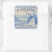 Kanadas-Gänse Quadratischer Aufkleber (Tasche)