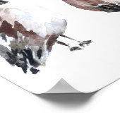 Kanadas Goose Hand Gezeichnet Wildlife Bird Poster (Ecke)