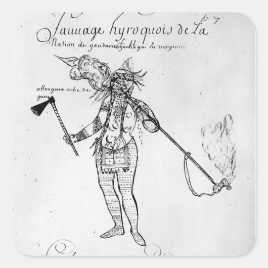 Kanadas-Indianer Quadratischer Aufkleber (Vorderseite)