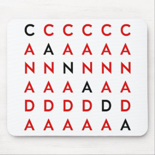 Kanadas Kreuzworträtsel Raster Light Color Mousepad