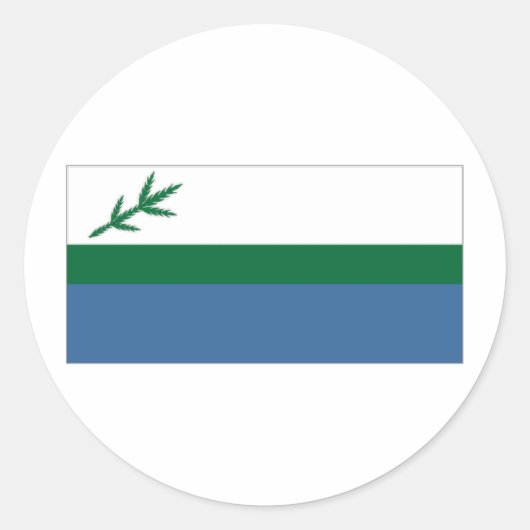 Kanadas Labrador-Flagge Runder Aufkleber (Vorderseite)