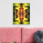 Kanadas Lily Abstrakte inspirierende Worte Leinwanddruck (Insitu (Wohnzimmer))
