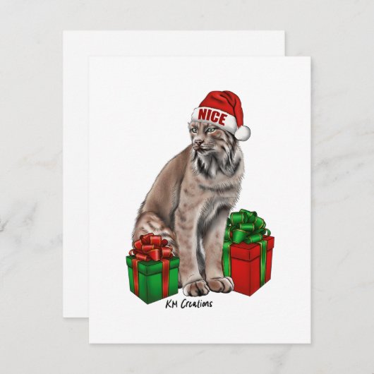 Kanadas Luchs - Urlaubskarte Feiertagskarte (Vorne/Hinten)