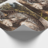 Kanadas Lynx (Lynx Canadensis) Illustration Geschenkpapier (Ecke)